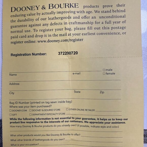 Dooney and Bourke Kiley Hobo Shoulder Bag With Authentic Registration Card NWOT - Picture 11 of 13